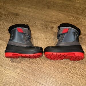Cat & Jack Kids Snow Boots - Gray and Red